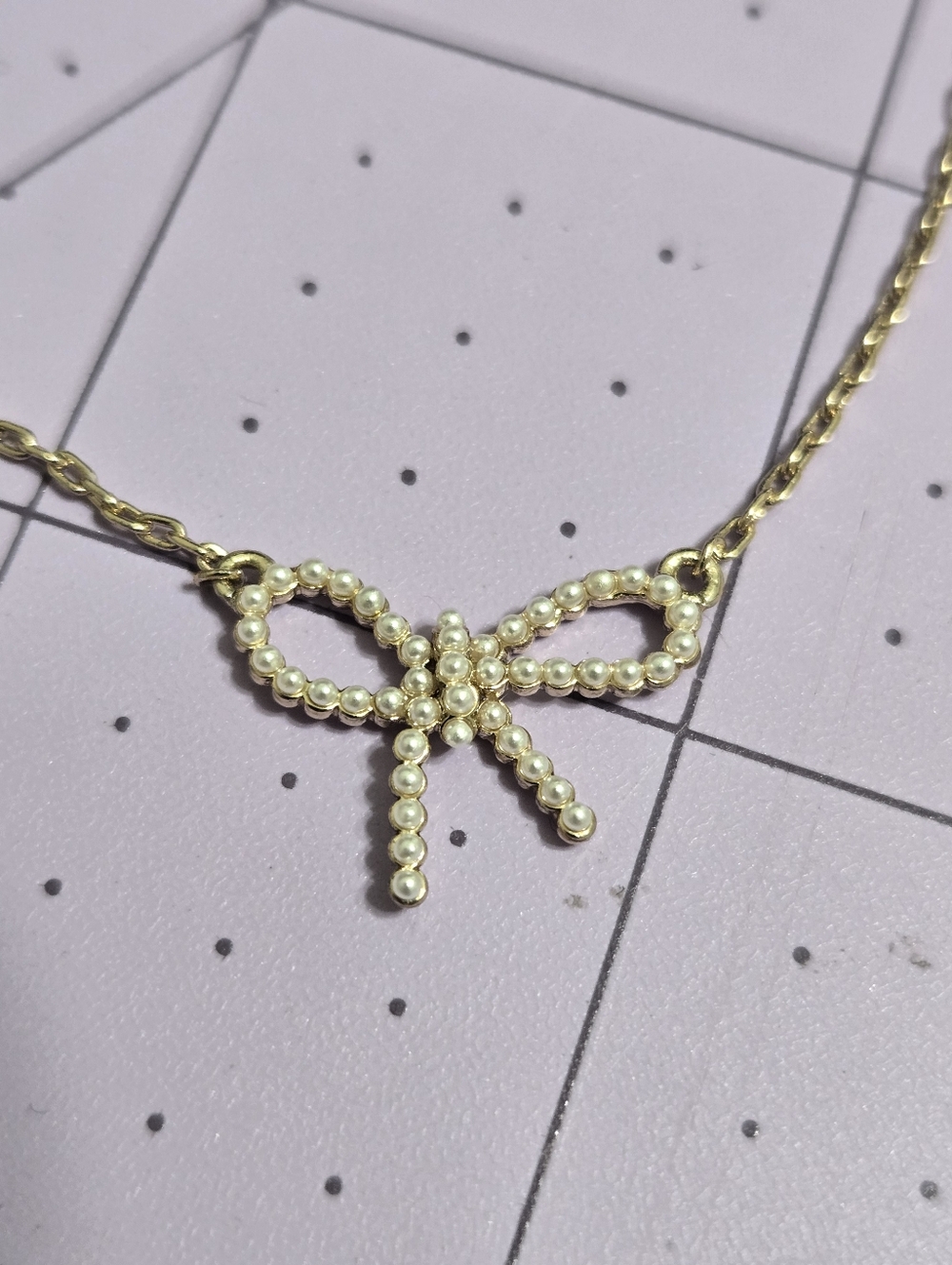 J. Crew Butterfly Bow Pearl Necklace Nwt